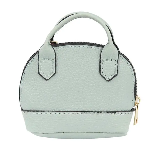 Alt view image 3 of 6 - Mini Tote Purse Keychain, Cute Tote Bag Coin Purse Keychain, Mini Backpack Keychain Wallet PU Leather (Green)