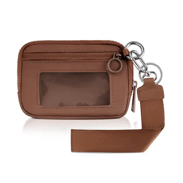 Alt view image 7 of 7 - KeyChain Wristlet Wallet For Women Iris Zip Card Case With ID Window