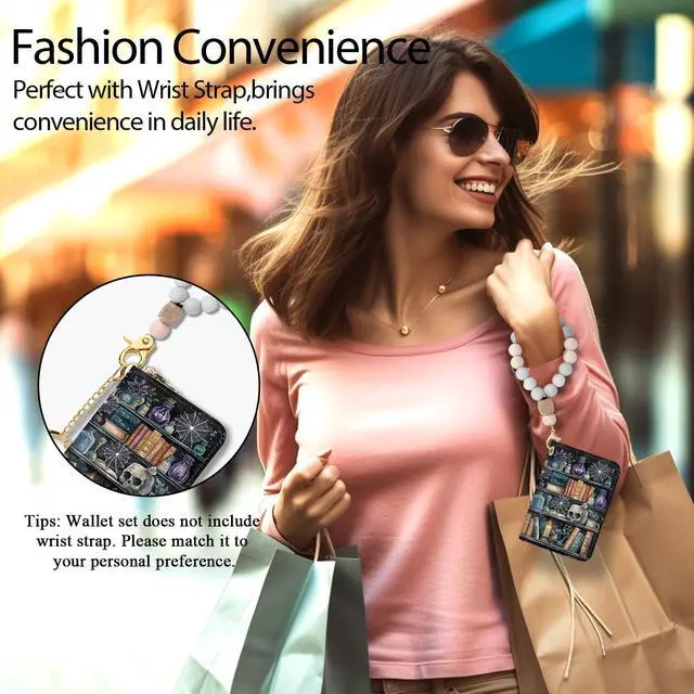 Alt view image 2 of 7 - Goth Book Credit Card Holder RFID Small Wallet Women Keychain
