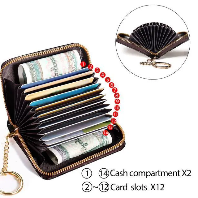 Alt view image 4 of 7 - Goth Book Credit Card Holder RFID Small Wallet Women Keychain