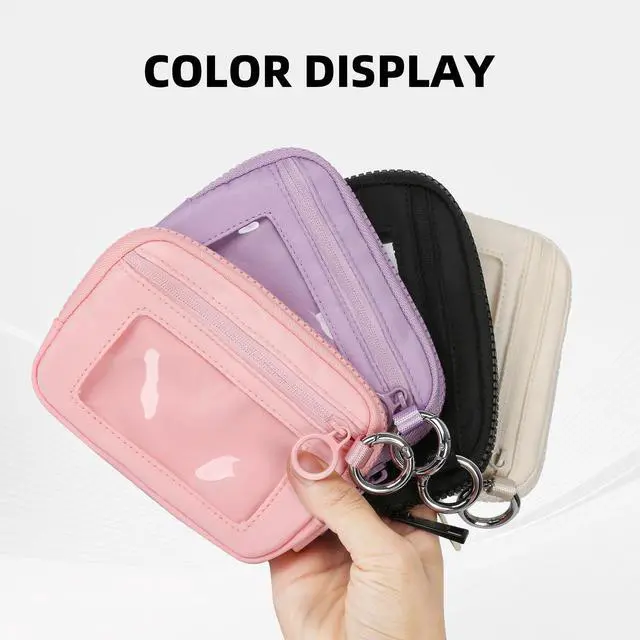 Alt view image 7 of 7 - The Iris Wallet Zipper Mini Coin Purse Keychain ID Holder Wallet