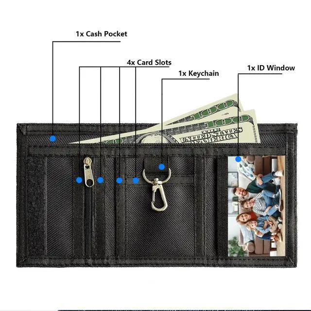 Alt view image 6 of 6 - Kids Wallet for Boys,Kids Wallet w/Zipper Coin Pocket