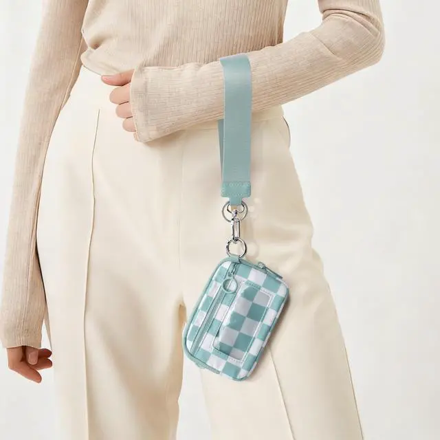 Alt view image 2 of 7 - Wristlet Keychain Wallet for Women, Iris Small Change Purse for Coins