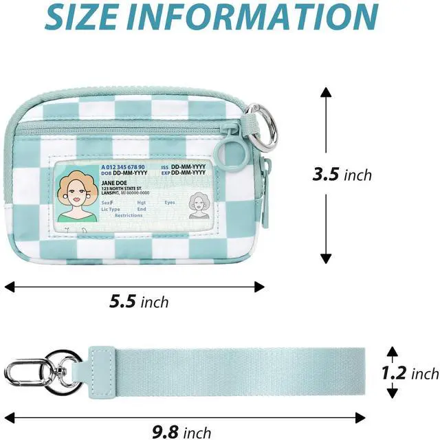 Alt view image 3 of 7 - Wristlet Keychain Wallet for Women, Iris Small Change Purse for Coins