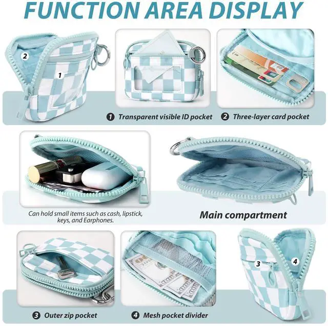 Alt view image 4 of 7 - Wristlet Keychain Wallet for Women, Iris Small Change Purse for Coins
