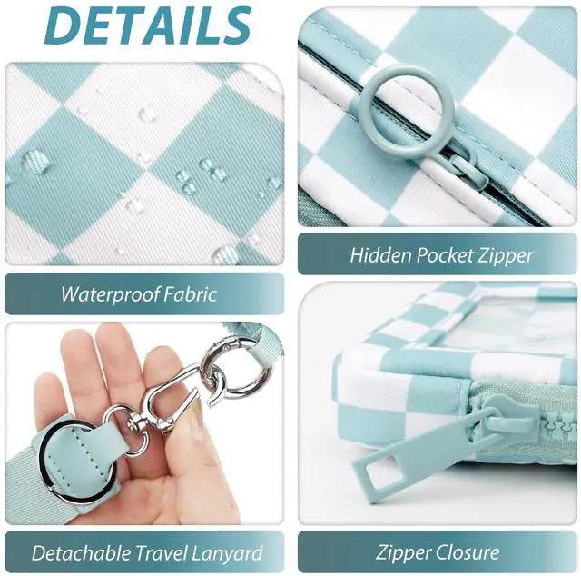 Alt view image 6 of 7 - Wristlet Keychain Wallet for Women, Iris Small Change Purse for Coins