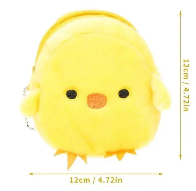 Alt view image 6 of 7 - 2Pcs Yellow Cute Cartoon Coin Purse,Creative Chicken Fruit Shape Bag for Girls Mini Zipper Purse Wallets Women's Coin Purses and Pouches,Wallets,Card Cases and Money Organizers,Gift for Girls or Women