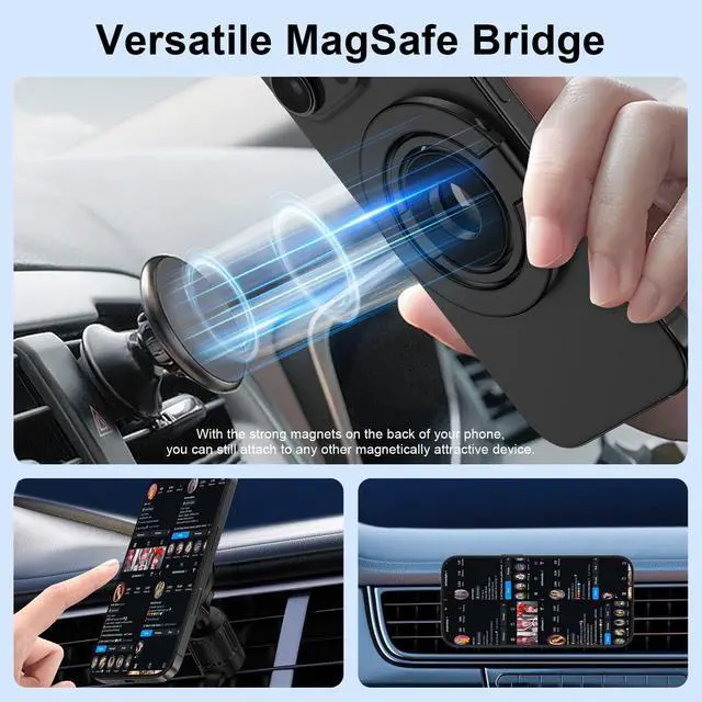 Alt view image 3 of 7 - Magnetic Phone Ring Holder for Samsung Galaxy S26 Ultra S25 FE S24 Ultra
