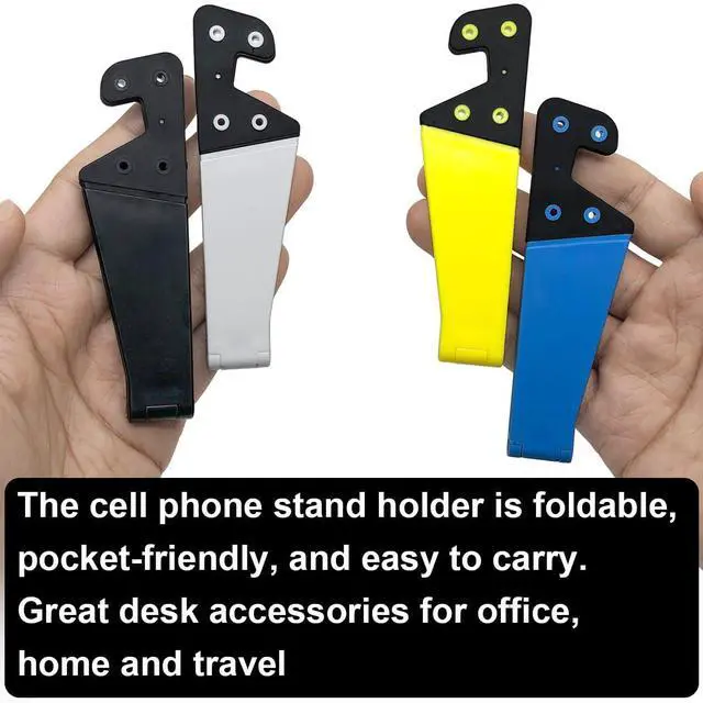Alt view image 4 of 6 - 4 Pack Cell Phone Stand, Foldable Phone Holder for Desk Compatible with Phone 16 15 14 13 12 11 Pro Xs Xs Max Xr X 8, Nintendo Switch, All Phones