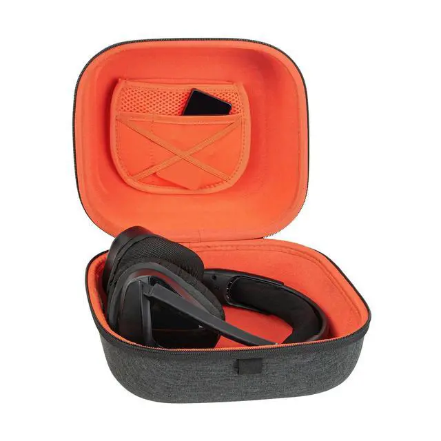 Alt view image 3 of 5 - Geekria Shield Headphones Case Compatible with Corsair Void v2 Wireless, HS80, Virtuoso, HS55, HS65 and More, Replacement Extra Hard Shell Travel Carrying Bag with Cable Storage (Dark Gre