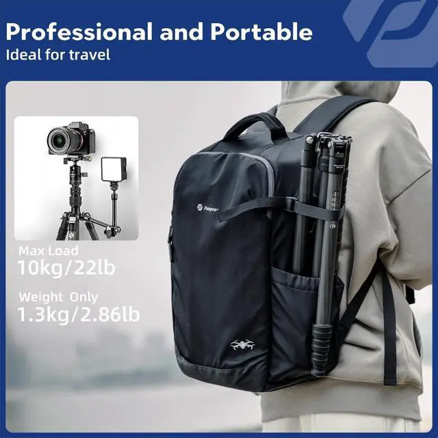 Alt view image 2 of 5 - Fotopro 73"/185cm Carbon Fiber Travel Tripod for Camera, 360 Panorama Ball Head, Arca Quick Release Plate, Portable Bag, Compact Travel Tripod Monopod for DSLR Camera Camcorder, Load up to 22lbs/10kg