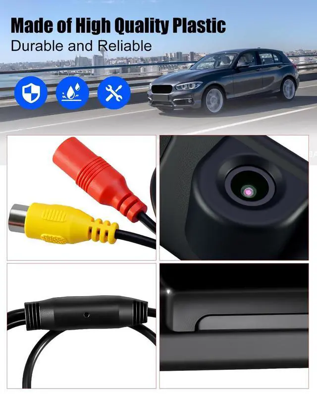 Alt view image 2 of 5 - HD 1280x720p Trunk Handle Backup Camera Fit for BMW F Series 3/4/5 X3 X4 F30 F32 F10 F11 F25 2010-2019, Rear View Reverse Camera with Video Cable Power Cord Replace 51247463163