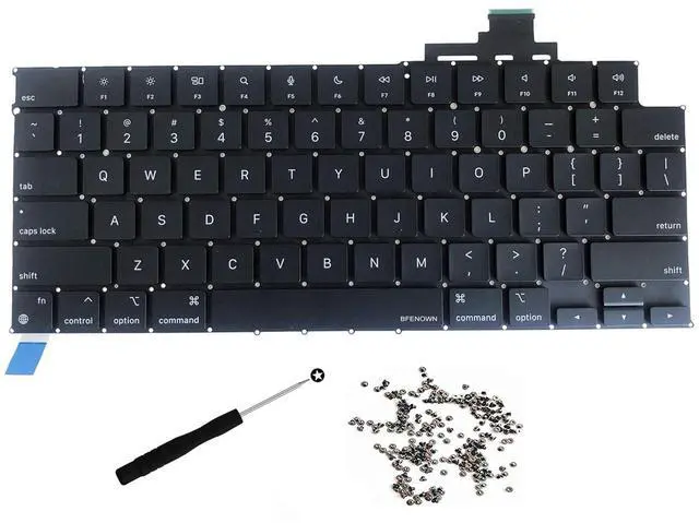 Alt view image 2 of 5 - Bfenown Replacement US Keyboard for MacBook Air M2 M3 M4 Retina 13.6 inch A2681 A3113 A3240, M2 M3 M4 15 inch A2941 A3114 A3241 2023-2025 Year (Black)