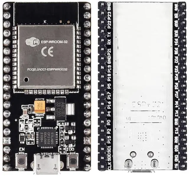 Alt view image 3 of 5 - 5Pcs ESP32 Development Board CP2102 Chip 38Pin Narrow Version WiFi + Bluetooth Microcontroller Dual Cores ESP-32 ESP-32D Board ESP-WROOM-32 2 in 1 Dual Core Low Power Consumption ESP-32