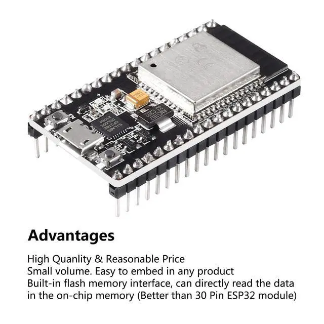 Alt view image 4 of 5 - 5Pcs ESP32 Development Board CP2102 Chip 38Pin Narrow Version WiFi + Bluetooth Microcontroller Dual Cores ESP-32 ESP-32D Board ESP-WROOM-32 2 in 1 Dual Core Low Power Consumption ESP-32