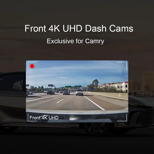 Alt view image 2 of 5 - WEFOKA 4K Dash Cam Suitable for Toyota Camry 2025-2026 LE SE XLE XSE Nightshade (HD2-06090), OEM Factory Look, UHD 2160P Video, Built-in WiFi & APP, Loop Recording, G-Sensor, Plug & Play, 128GB Card