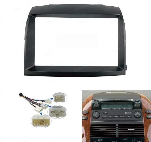 Main image of 9'' Inch for Toyota Sienna 2004 05 06 07 08 09 10 Car Radio Stereo Dash Frame Fascia Bezel Panel Install Trim w/Power Harness Cable