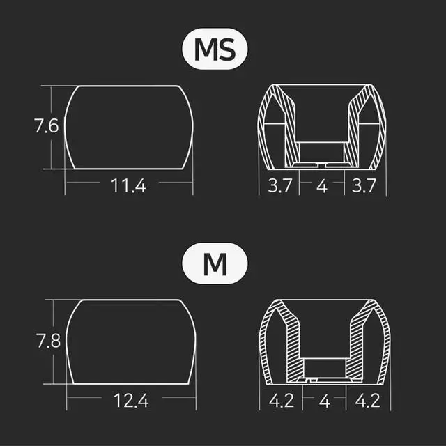 Alt view image 5 of 5 - ELOIT Velvet Wide Bore Silicone Eartips for 4-6mm Nozzle, Replaceable IEM Earbud Tips with Enhanced Sound Quality and Comfort (Full Size(5 Pairs))