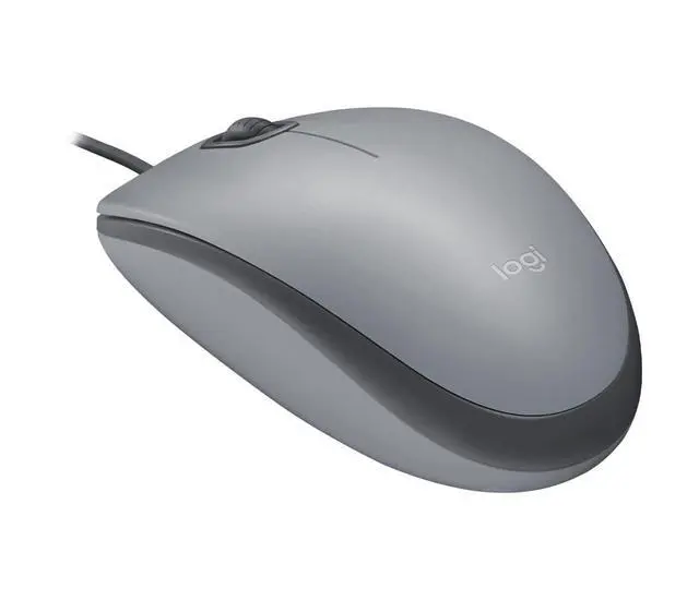 Alt view image 4 of 5 - Logitech M110 Wired USB Mouse, Silent Buttons, Comfortable Full-Size Use Design, Ambidextrous PC/Mac/Laptop - Grey