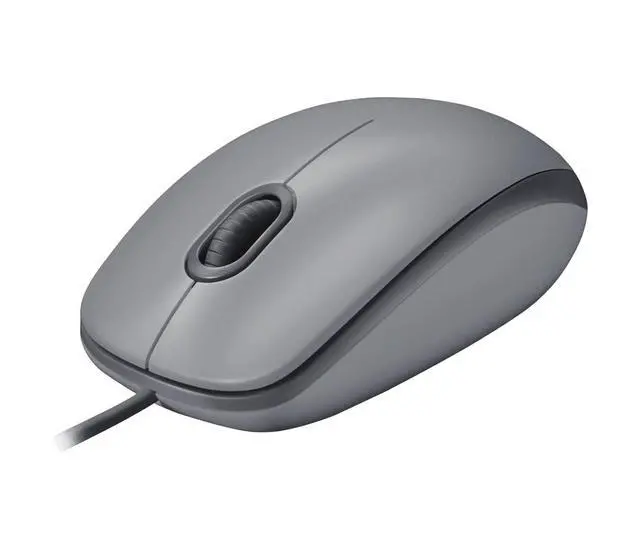 Alt view image 3 of 5 - Logitech M110 Wired USB Mouse, Silent Buttons, Comfortable Full-Size Use Design, Ambidextrous PC/Mac/Laptop - Grey
