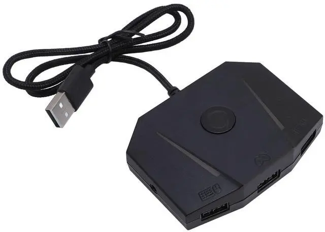 Alt view image 2 of 5 - Game Console Mouse and Keyboard Converter, Mouse Keyboard Adapter with RGB Light and 3.5mm Sound Jack, APP Control for X/S and