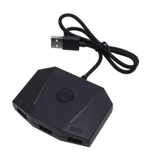Alt view image 3 of 5 - Game Console Mouse and Keyboard Converter, Mouse Keyboard Adapter with RGB Light and 3.5mm Sound Jack, APP Control for X/S and