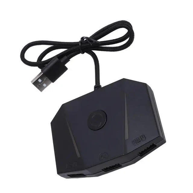 Alt view image 4 of 5 - Game Console Mouse and Keyboard Converter, Mouse Keyboard Adapter with RGB Light and 3.5mm Sound Jack, APP Control for X/S and