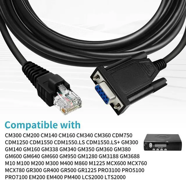 Alt view image 3 of 5 - GM300 Programming Cable for Motorola Maxtrac CM300 CM200 CM140 CM160 CM340 CM360 MCX600 MCX760 MCX780 GR300 GR400 GR500 GR1225 PRO3100 PRO5100 PRO7100 EM200 EM400 PM400 LCS2000 LTS2000 Radi (2)