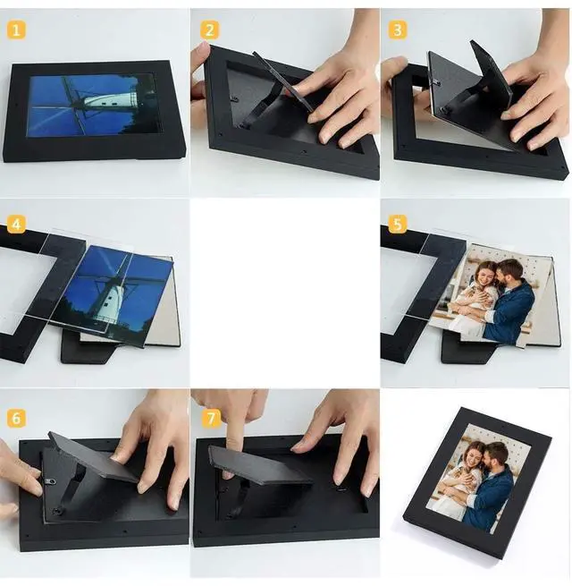 Alt view image 4 of 5 - Jigayao Indoor Security Camera Hidden Camera Photo Frame,1080P Picture Frame Spy Cameras Nanny Cam with Motion Detection,Mini Secret Cameras Video Spy Cam for Home Office-No WiFi Needed No Audio