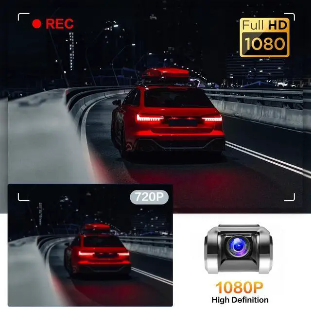 Alt view image 3 of 5 - Hikity USB DVR On-Dash Camera - Loop Recording Dash Camera for Cars with 32GB SD Card 24H Parking Mode Driving Recorder LDWS FCWS Dash Cam for Android Radio Stereo GPS DVD