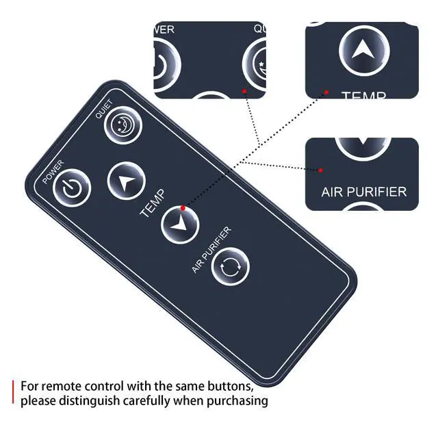 Alt view image 3 of 5 - ZWP Remote Control Replacement Compatible for EdenPURE Gen2 A5095 A5152 Portable Heater