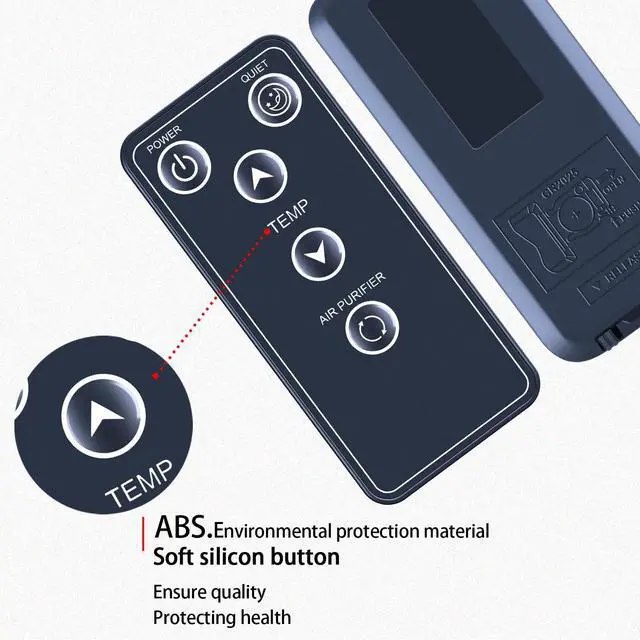 Alt view image 2 of 5 - ZWP Remote Control Replacement Compatible for EdenPURE Gen2 A5095 A5152 Portable Heater