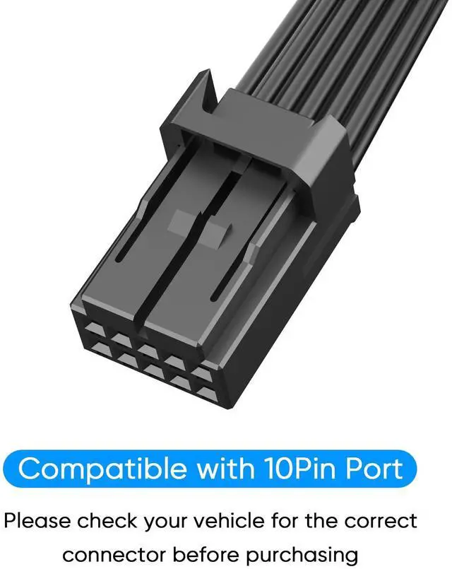 Alt view image 3 of 5 - Radar Detector Power Adapter DC3.5 Plug (10P Type A) for Select Infiniti, Subaru, Toyota Nissan, Frontier, Titan, Altima and More Connects to Auto-Dimming Rearview Mirror,Clean and Easy to Install