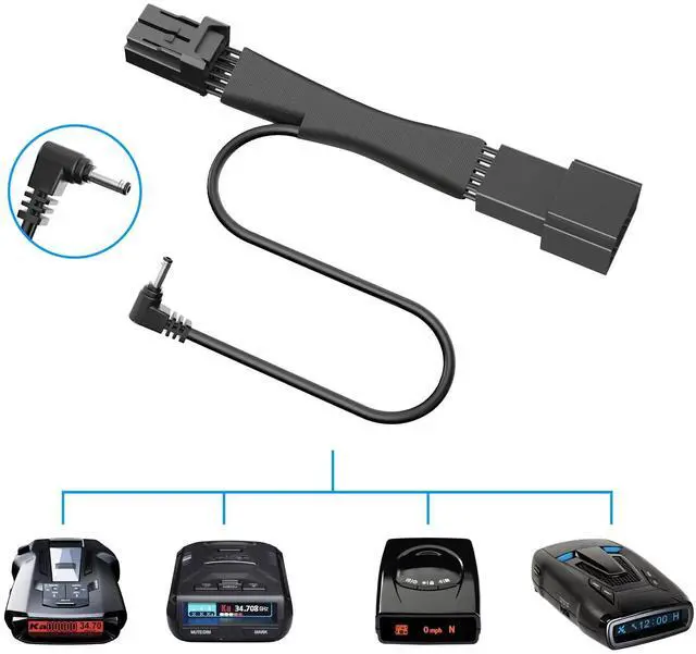 Alt view image 5 of 5 - Radar Detector Power Adapter DC3.5 Plug (10P Type A) for Select Infiniti, Subaru, Toyota Nissan, Frontier, Titan, Altima and More Connects to Auto-Dimming Rearview Mirror,Clean and Easy to Install
