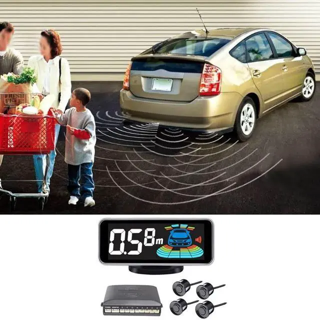 Alt view image 3 of 5 - TOTMOX Car Reverse Radar System Alarm Kit, LED Digital Display Parking Sensor Reversing Radar System Alarm Compatible with most cars, SUVs, MPVs(8 PCS)