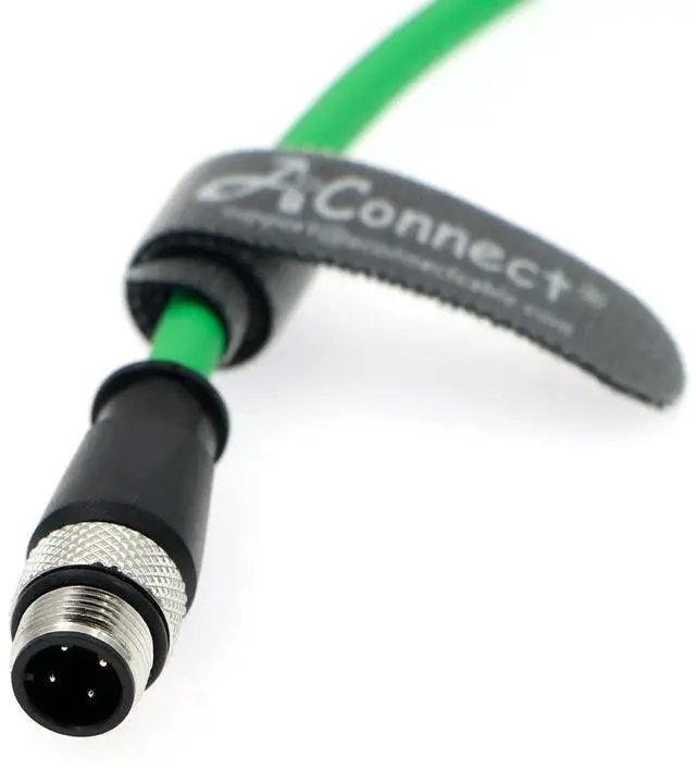 Alt view image 4 of 5 - AConnect M12 4Pin D-Code Male to 4Pin D-Code Male Cat5e Ethernet Waterproof Cable for Industrial Application Shielded Flexible Ethernet Camera 1M/3.28Ft