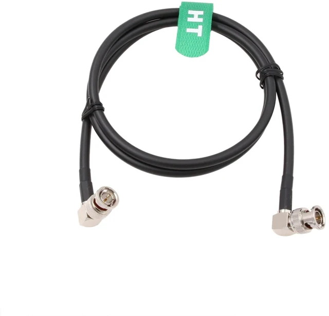 Alt view image 3 of 3 - HangTon High Flex 12G 3G HD SDI 75 ohm Coaxial Video Cable 4K 60P Right Angle Male BNC to BNC Canare LV-61S for Blackmagic Komodo Alexa Atomos Broadcast Camera Monitor 1M