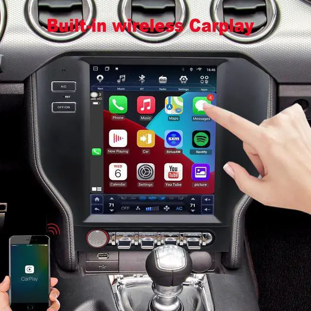 Alt view image 4 of 5 - for Ford Mustang Radio Upgrade 2015-2023,Android Stereo Replacement,Touch Screen,8core CPU,Carplay and Android Auto,Keep SWC and Factory Camera