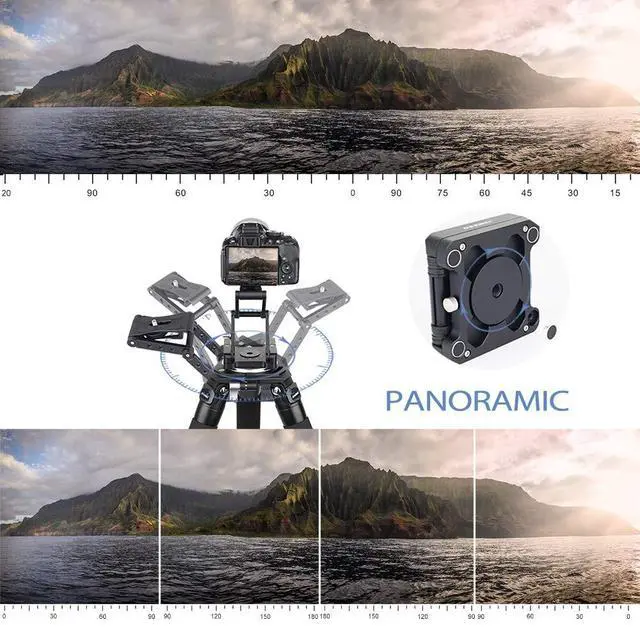 Alt view image 4 of 5 - Z-Flex Tilt Tripod Head-INNOREL MH5 CNC Aluminum Alloy All Metal Flexible Folding Z Pan 360 Horizontal Rotation with Magic Arm and Phone Mounting Clip Max Load 6.61lb for Canon Nikon Sony DSRL Slider