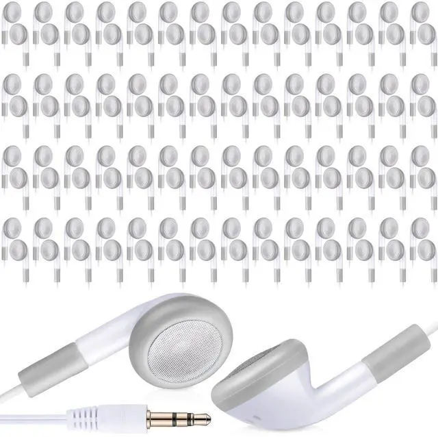 Main image of Konohan 150 Packs Earbuds Bulk Earphones with 3.5 mm Headphones Wired Ear Earbud Wired Earphone for Adult Teacher Office Home Computer Travel Library Individually Packed(White)
