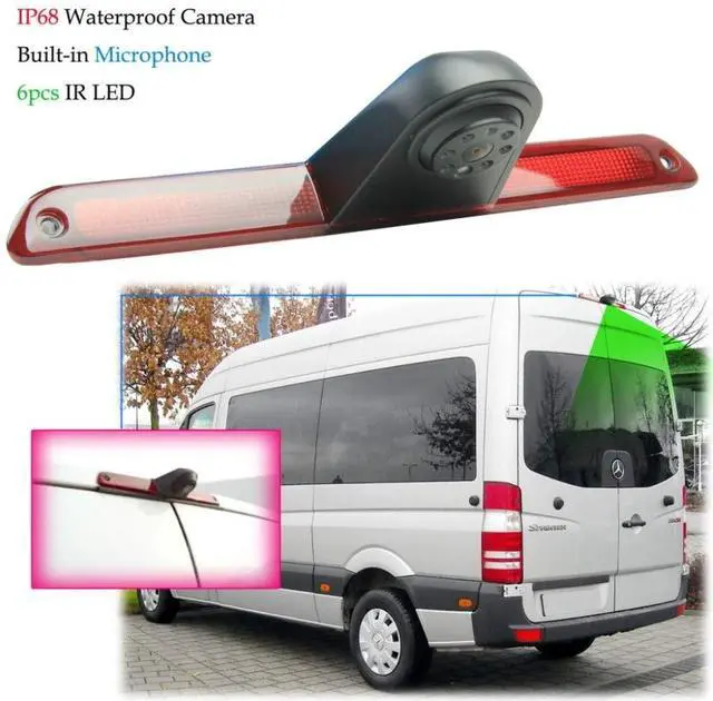Alt view image 3 of 5 - KNRAGHO Sprinter Brake Light Backup Camera Compatible for B E N Z Sprinter/Crafter Vans (Without Monitor and Without led Light)