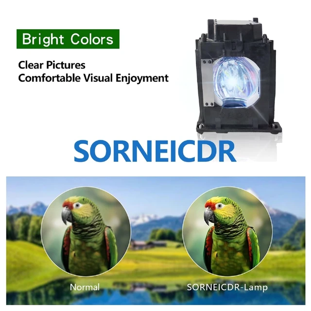 Alt view image 3 of 5 - SORNEICDR 915P049010 Replacement Projector Lamp Bulb Compatible with Mitsubishi for WD-52631 /WD-57731 /WD-57732 /WD-65731 /WD-65732 /WD-Y57 /WD-Y65 Lamp Bulb Replacement with Housing