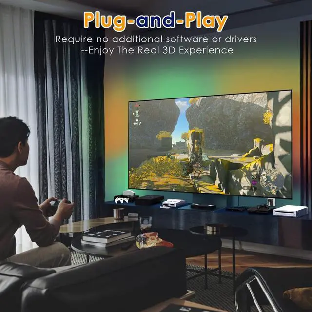 Alt view image 4 of 5 - 5 in 1 Out HDMI/AV Switch, 4K-HD MI+1AV to HDMI Converter Support HDR & HDCP 2.2 & Full 3D with IR Remote Control Compatible with Sega/Xbox/PS1/PS2/Nintendo Switch,Xbox,PS5/PS4,Roku,Apple TV