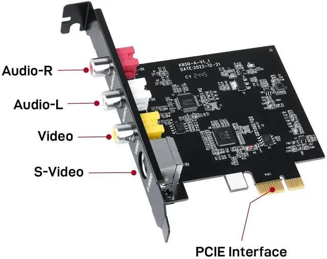 Alt view image 2 of 5 - PCIE Video Capture Card, Ultra-Low Latency Pass-Through Capture Board for Retro Gaming & Legacy AV Devices, Compatible with Windows 8/10/11 & Linux