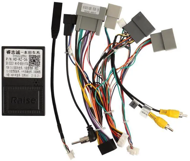 Main image of ViaBecs 16PIN Car Radio Wire Harness with Canbus Adapter for 2015-2016 Honda CRV 2.4L, 2014-2015 Civic Support Steering Wheel Controls, Factory Backup Camera for Aftermarket Android Stereo Head Unit