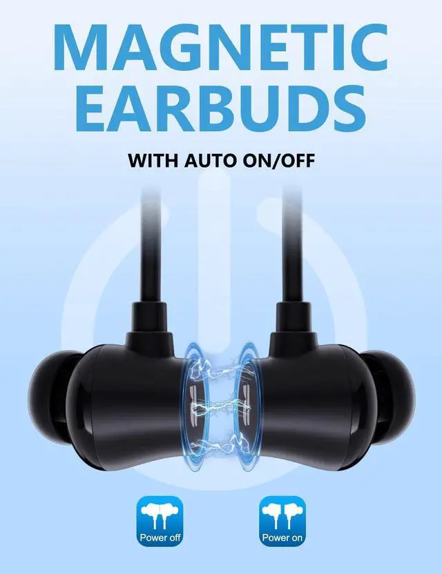 Alt view image 4 of 5 - Rythflo Active Noise Cancelling Headphones, Wireless in Ear Neckband Blutooth Headphones with 3 AI Mics ENC, 60Hrs Playtime, V5.3 Multipoint Connection Magnetic Earbuds for Work/Travel/Office