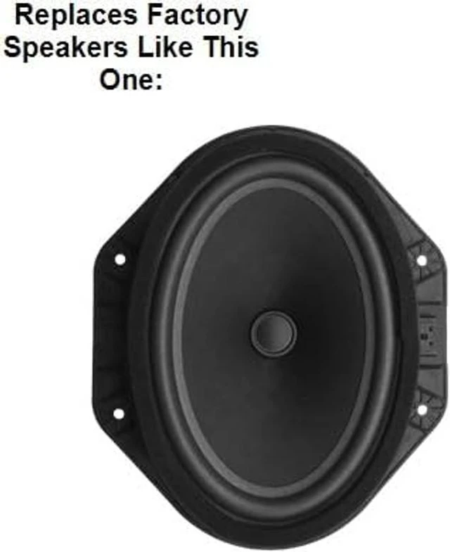 Alt view image 2 of 4 - Exact Fit 6 x9 Front Door Speaker Adapters Compatible with Ford Expedition Explorer F150 F250 F350 F450 F550 F600 Lincoln Navigator - RSAK135_69-1 Pair