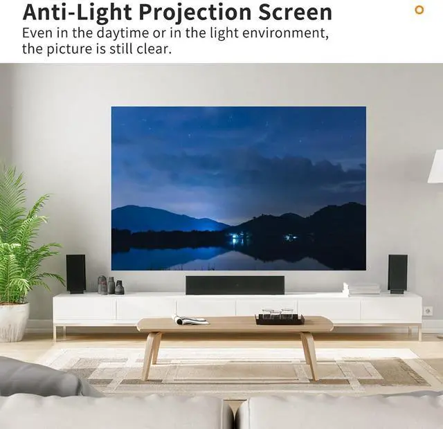 Alt view image 3 of 5 - Projector Screen, 3D/4K/1080p HD Portable Projector Screen Outdoor Projector Screen for Movies, Games, Sports Games, Photos, Documents, Education (Diochecr9n2apsv0-3)