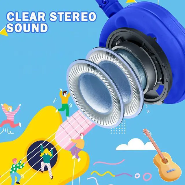 Alt view image 2 of 5 - CN-Outlet 25 Pack Kids Headphones Bulk for Classroom School,Durable Wholesale Wired On Ear Headphones for Kids Student Boys Girls Adults(Bule)