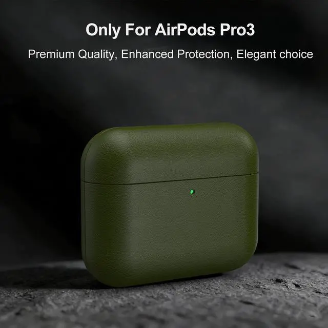 Alt view image 2 of 5 - BLBAISH Leather AirPods Pro 3 Case Handcrafted Vintage Genuine Leather AirPods Pro 3 Protective Cover All-Around Shockproof Protection AirPods Pro 3 Pro Protective Sleeve